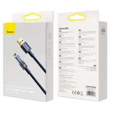 Кабель Baseus Explorer Series Auto Power-Off Fast Charging Data Cable USB to Lightning 2.4A 1m Синий