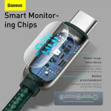 Кабель Baseus Display Series Fast Charging Data Cable Type-C to Type-C 100W 20V 5A 2m Зелений