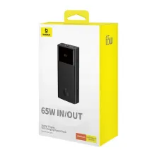 УМБ Baseus Star-Lord Digital Display 20000mAh 65W 6A с технологией QC3.0+PD3.0 2USB+Type-C + Кабель USB to Type-C Черный