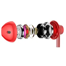 Наушники Baseus Encok H06 lateral in-ear Wire Earphone Червоний
