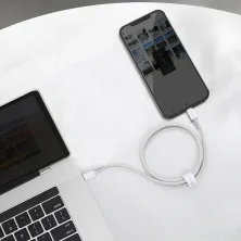Кабель Baseus High Density Braided Fast Charging Data Cable Type-C to Lightning PD 20W 1m Белый