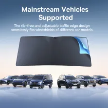 Солнцезащитная шторка автомобильная Baseus GoTrip DT1 Single Car Windshield Sunshade 80х150 см Черный