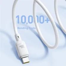 Кабель Baseus Silky Series Fast Charging Data Cable Type-C to Type-C 100W 20V 5A 1m Білий