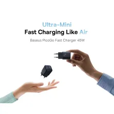 Мережевий зарядний пристрій Baseus PicoGo GaN6 Pro Fast Charger 1C PD3.0 45W Type-C 3A Чорний