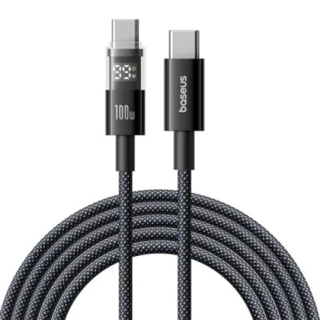 Кабель Baseus Display 2 Series Fast Charging Data Cable Type-C to Type-C 100W 20V 5A 2m Чорний