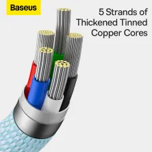 Кабель Baseus Crystal Shine Series Fast Charging Data Cable Type-C to Lightning PD 20W 2m Блакитний