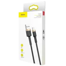 Кабель Baseus Cafule Cable USB to Lightning 1.5A 2m Чорно-Золотий