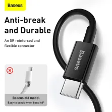 Кабель Baseus Superior Series Fast Charging Data Cable Type-C to Lightning PD 20W 2m Черный