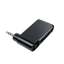 Bluetooth AUX аудиоадаптер Baseus AUX MP3 WAV авто адаптер ресивер магнитолы Черный