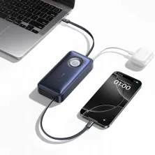 УМБ Baseus EnerCore CR11 with Retractable Cable 20000mAh 100W и Type-C выдвижным кабелем 100W Черный