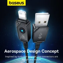 Кабель Baseus Unbreakable Series Fast Charging Data Cable USB to Lightning 2.4A 1m Чорний