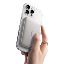 УМБ Baseus PicoGo AM41 Ultra-Slim Qi2 Magnetic 10000mAh 27W QC3.0+PD3.0 з функцією MagSafe и Qi2 15W Сріблястий
