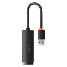 USB Переходник Baseus Lite Series Ethernet 100 Mbps Type-A to RJ45 Чорний