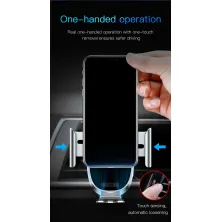 Автодержатель для телефона Baseus Smart Car Mount Cell Phone в воздуховод автоматический Серебристый