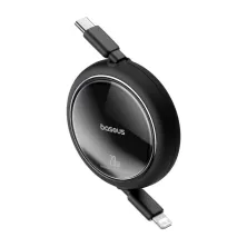 Кабель Baseus Free2Pull Retractable Fast Charging Data Cable Type-C to Lightning PD 20W 1m Чорний