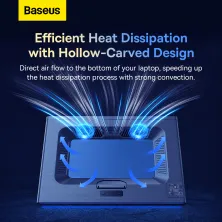 Підставка з охолодженням для ноутбука до 21'' Baseus ThermoCool Heat-Dissipating Turbo Fan Version Сірий
