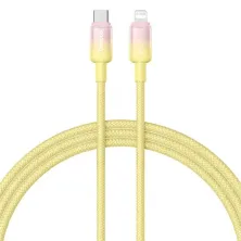 Кабель Baseus Discolor Series Fast Charging Data Cable Type-C to Lightning PD 20W 1m Жовтий
