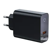 Сетевое зарядное устройство Baseus Speed PPS Intelligent Power-off QC4.0+PD3.0 45W USB+Type-C 6A Черный