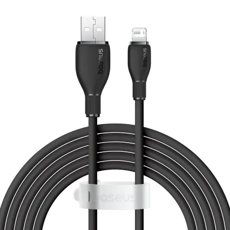 Кабель Baseus Pudding Series Fast Charging Data Cable USB to Lightning 2.4A 2m Черный
