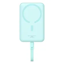 УМБ Baseus Magnetic Mini Wireless Fast Charge 10000mAh 30W 3A QC3.0+PD3.0 з функцією MagSafe та Qi 15W і Type-C 30W кабелем Блакитний