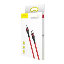 Кабель Baseus Cafule Flash Charging Data Line Cable Type-C to Type-C PD 2.0 QC 3.0 60W 20V 3A 1m Червоний