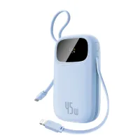 УМБ Baseus EnerFill EnerFill FC31 Qpow 3 20000mAh 45W и встроенными  кабелями iP 27W+Type-C 45W Голубой