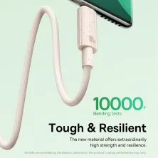 Кабель Baseus Habitat Series Fast Charging Data Cable USB to Type-C 100W 20V 5A 2m Розовый