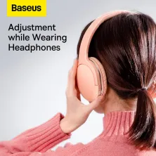 Беспроводные Bluetooth наушники Baseus Encok D02 Pro Розовый