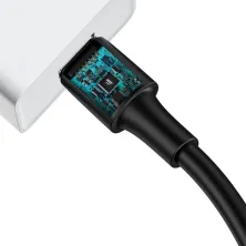 Кабель Baseus White Series Support VOOC Quick Charging Cable USB to Type-C 100W 20V 5A 1m Черный
