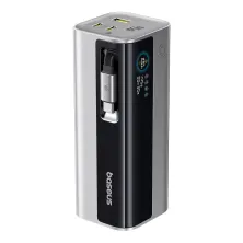 УМБ Baseus EnerGeek GR11 with Retractable Cable 20000mAh 145W и Type-C выдвижным кабелем 100W Серебристый