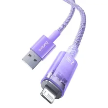 Кабель Baseus Explorer Series with Smart Temperature Control Fast Charging Data Cable USB to Lightning 2.4A 1m Фиолетовый