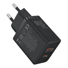 Сетевое зарядное устройство Baseus Cube Fast Charger QC3.0+PD3.0 30W USB+Type-C 3A Черный