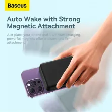 УМБ Baseus Magnetic Mini Wireless Fast Charge 2in1 20000mAh 20W 3A QC3.0+PD3.0 з Бездротовою зарядкою Qi 15W Чорний