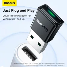 USB Bluetooth Адаптер Baseus Wireless Adapter BA07 BT5.3 20m Чорний