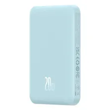 УМБ Baseus Magnetic Mini Wireless Fast Charge 2in1 5000mAh 20W 2.4A QC3.0+PD3.0 з Бездротовою зарядкою Qi 15W Блакитний