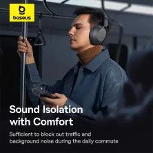 Бездротові навушники Bluetooth Baseus Bass 35 Max Wireless Headphone Сірий