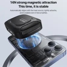 Бездротовий зарядний пристрій з кулером Baseus MagPro II Series Ultra-Thin Magnetic Phone Cooler з функцією MagSafe та Qi 15W Чорний