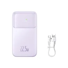 УМБ Baseus Comet Digital Display Fast Charge 10000mAh 22.5W 3A з технологією QC3.0+PD3.0 и iP 20W+Type-C 22.5W кабелем Фіолетовий
