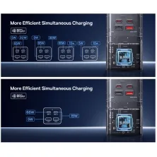 Сетевое зарядное устройство Baseus PowerCombo Tower PowerStrip 100W 2AC+2USB+2Type-C 5A Черный