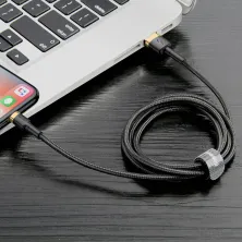 Кабель Baseus Cafule Cable USB to Lightning 1.5A 2m Чорно-Золотий
