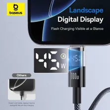 Кабель Baseus Display 2 Series Fast Charging Data Cable Type-C to Type-C 100W 20V 5A 1m Черный