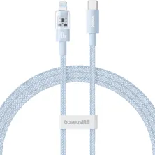 Кабель Baseus Gem Series Fast Charging Data Cable Type-C to Lightning PD 20W 1m Блакитний
