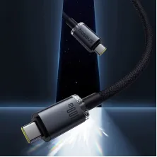 Кабель Baseus Crystal Shine USB3.2 Full Featured Fast Charging Data Cable Type-C to Type-C 100W 4K@60Hz 20Gbps 1.5m Чорний