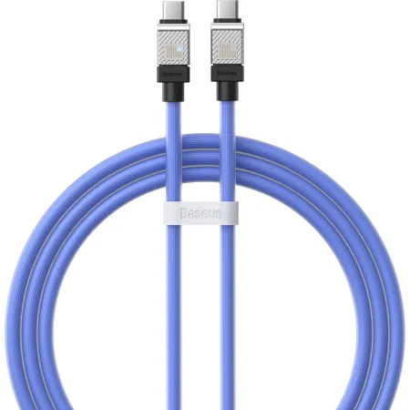 Кабель Baseus CoolPlay Series Fast Charging Data Cable Type-C to Type-C 100W 20V 5A 1m Синій