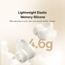 Беспроводные наушники открытого типа Baseus Bass 15 Clip Open-Ear Wireless TWS Earbuds Белый