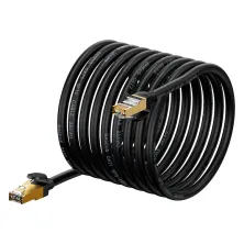 Кабель Baseus High Speed CAT7 Seven Types RJ45 10Gigabit Network Cable Ethernet Круглий 15m Чорний