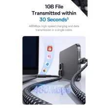 Кабель Baseus Display 2 Series Fast Charging Data Cable Type-C to Lightning PD 20W 1m Чорний