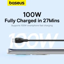 Кабель Baseus Pudding Series Fast Charging Data Cable USB to Type-C 100W 20V 5A 1.2m Чорний