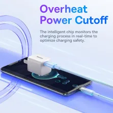 Кабель Baseus Explorer Series with Smart Temperature Control Fast Charging Data Cable Type-C to Type-C 100W 20V 5A 2m Блакитний