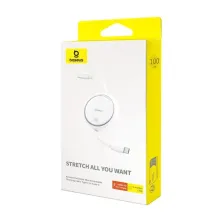 Кабель Baseus Free2Draw Mini Retractable Charging Data Cable Type-C to Type-C 100W 20V 5A 1m Білий